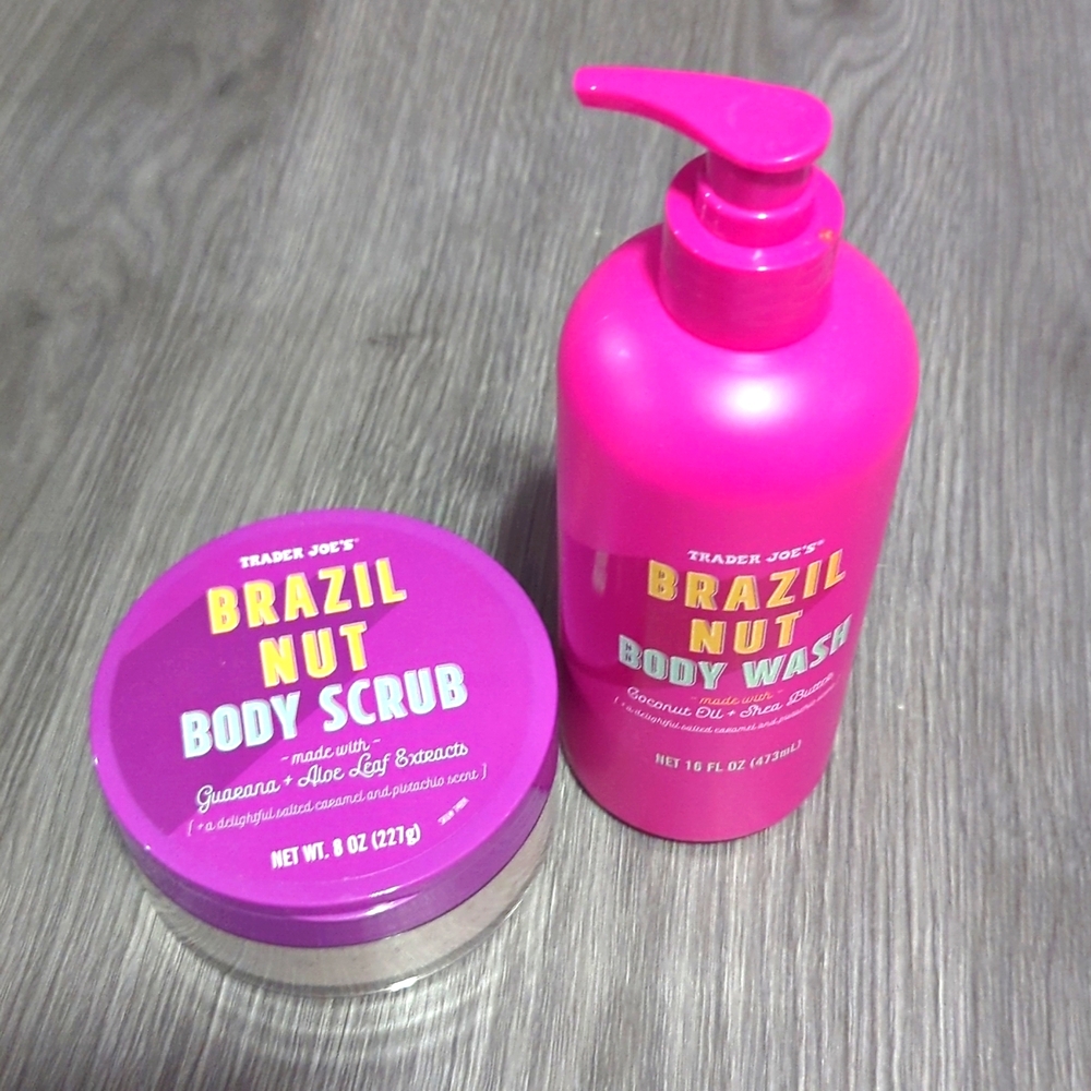 Trader Joe's Brazil nut body scrub and body wash brand new